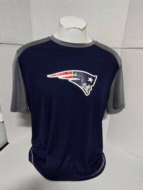 New England Patriots NFL TX3 Cool Performance Shirt Men XL Navy Grey